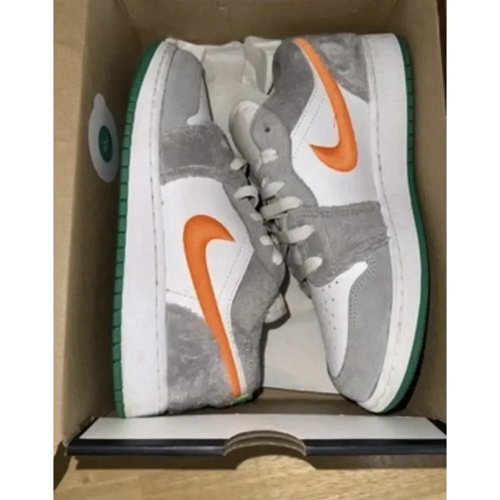 6Y = 7.5W - Jordan 1 Low Rabbit SE DZ6333-083 Grey Orange Green GS